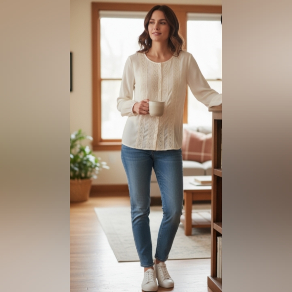 LC Lauren Conrad Ivory Blouse